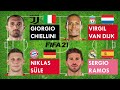 Giorgio Chiellini vs Virgil Van Dijk vs Niklas Süle vs Sergio Ramos - FIFA 21 comparison