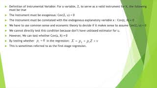 Problem of Endogeneity and Instrumental Variable Regression in STATA