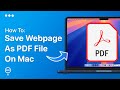 Save Webpage as PDF on Mac 📄