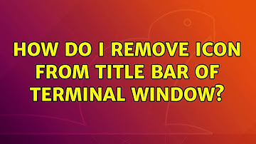 Ubuntu: How do I remove icon from title bar of Terminal window?