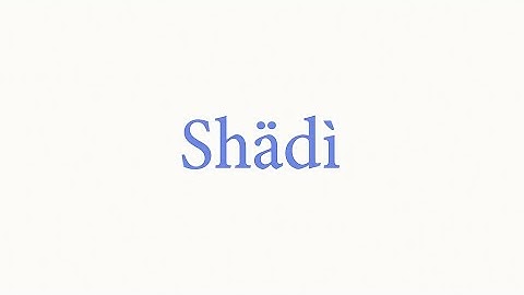 Shädi (Official Audio) 