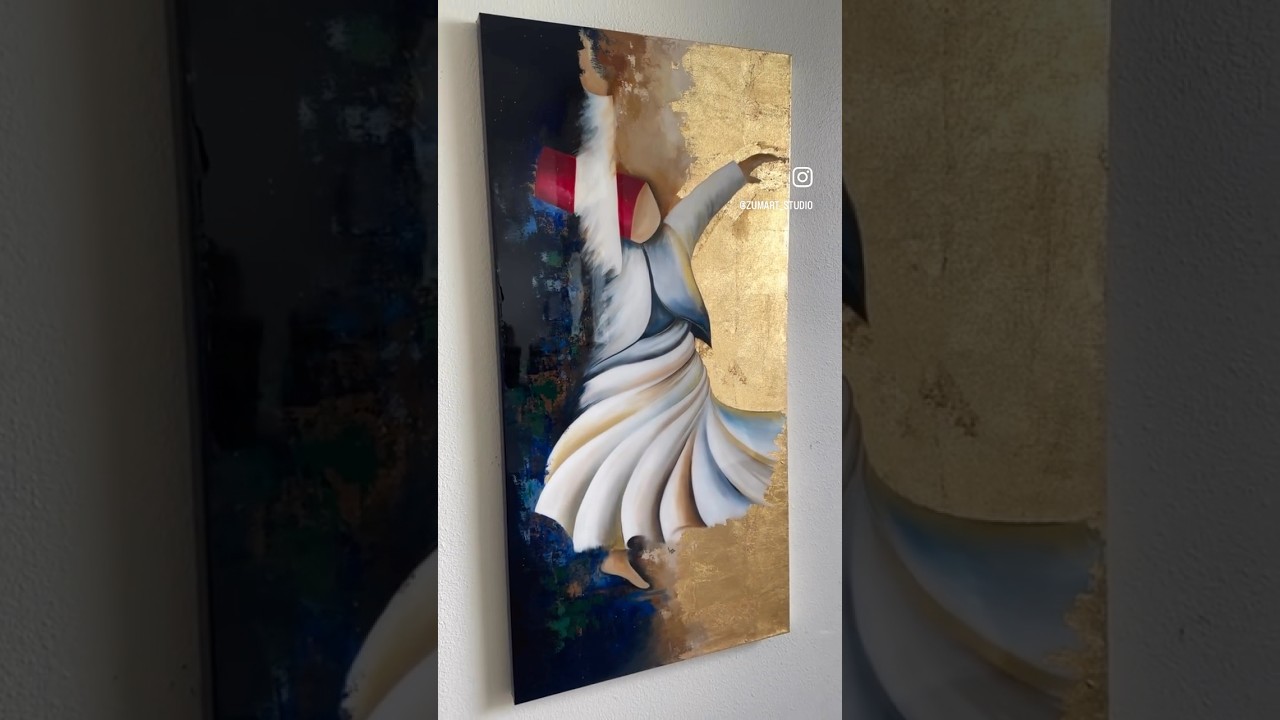 Swirling dervaish painting process 