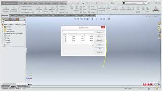 Curve through XYZ points From Solidworks 2014