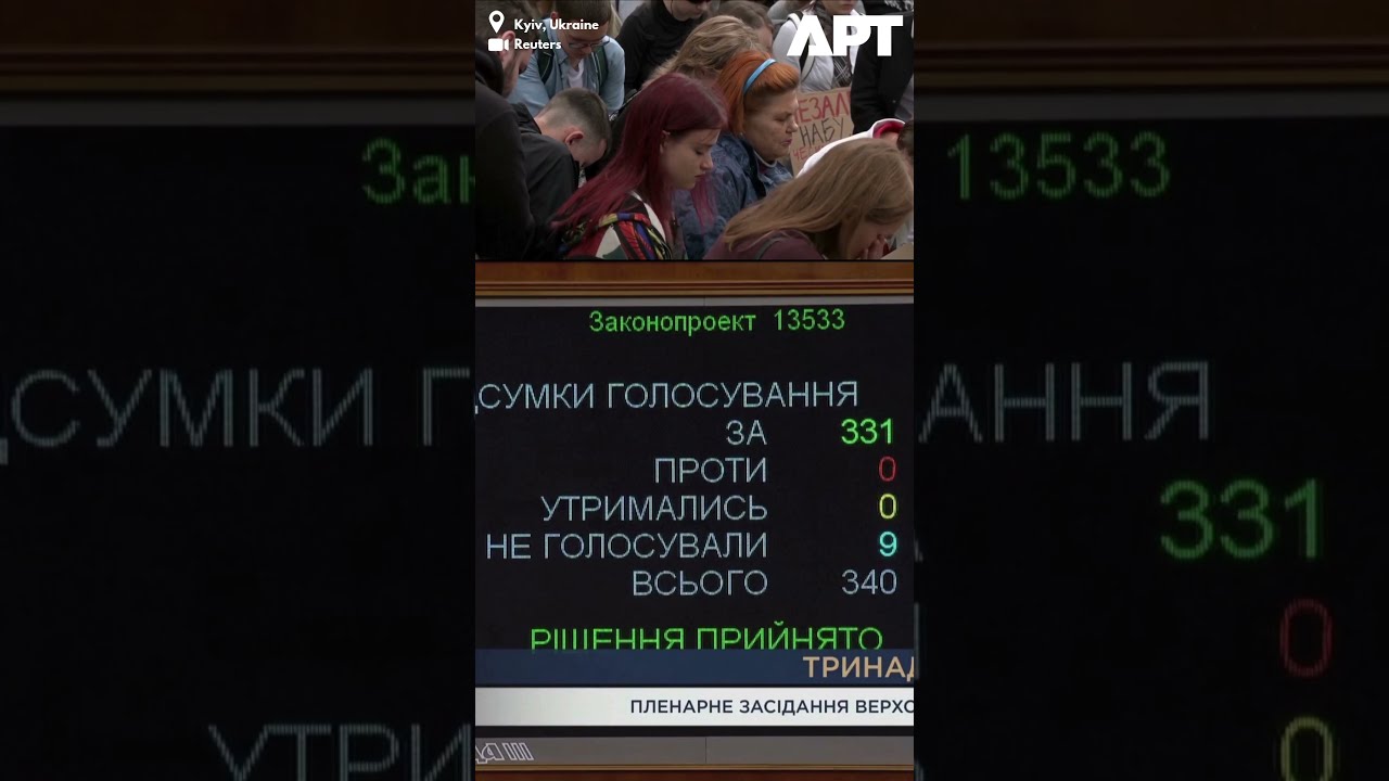 Ukrainians Cheer As Parliament Votes To Reinstate Anti Corruption Watchdogs Historic Moment APT