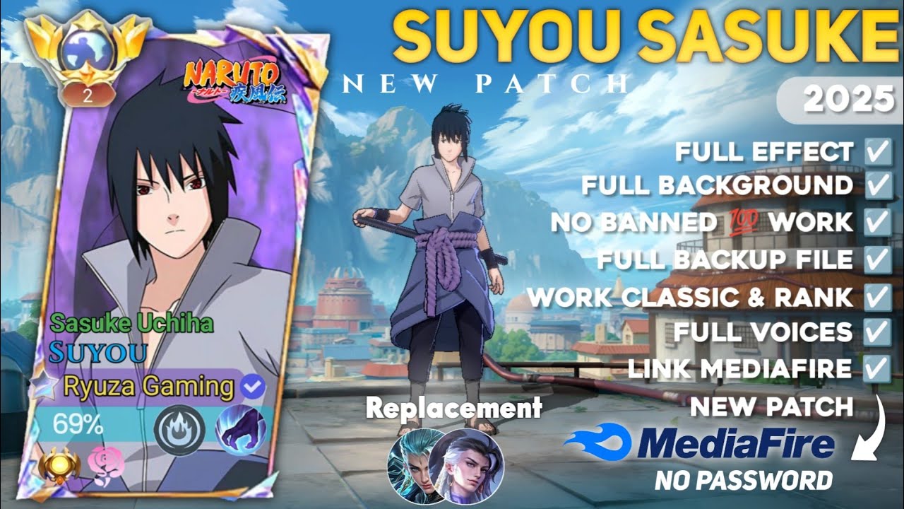 Script Suyou Sasuke - Sasuke Uchiha No Password | Full Effect Voice | Patch Terbaru