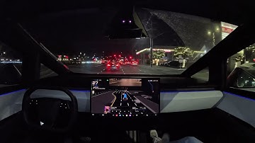 Cybertruck FSD 13.2.1 on the Highway