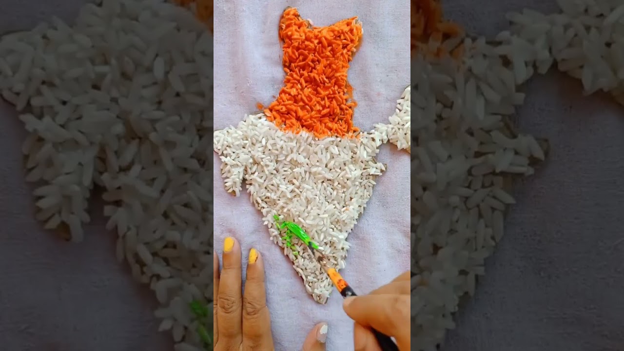 making Indian map using rice😱 ❤️