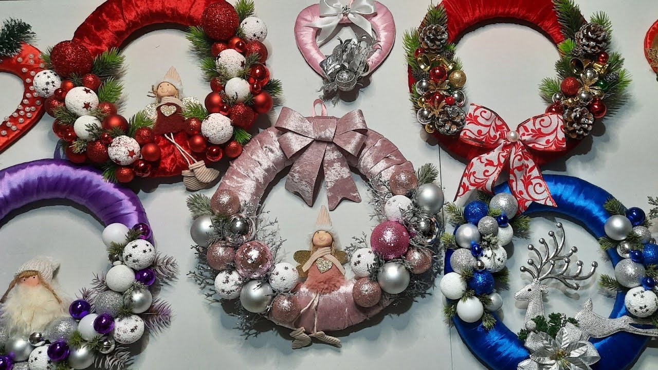 Decorazione Natalizia Fai Da Te GHIRLANDA NATALIZIA 🌲🎅🎀/FAI DA TE/ FUORI PORTA 🎅🌲/DECORAZIONE NATALIZIA