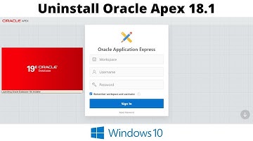 How to Uninstall Oracle Apex 18.1 | 19c [Pluggable] | Windows 10