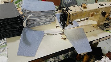 nghề may kết hợp đang phát trực tiếp! may nẹp thân những chiếc túi xách