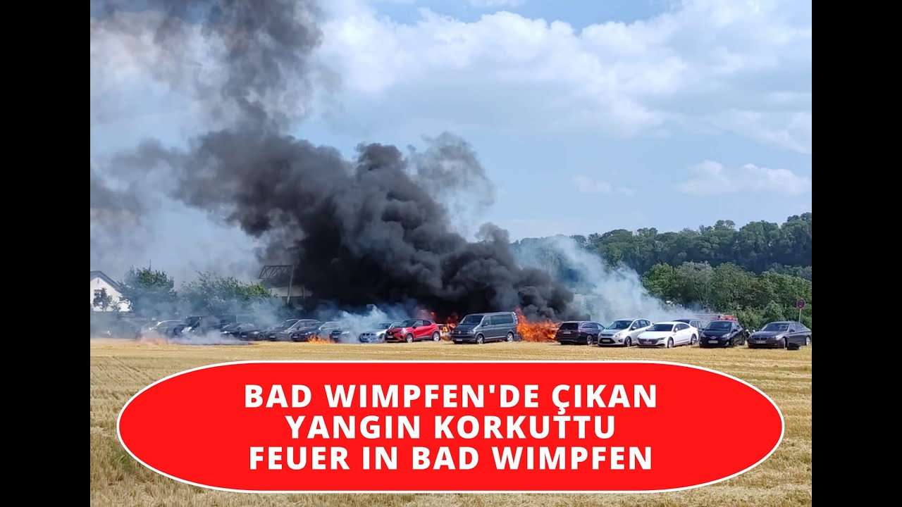 Heilbronn'a bağlı Bad Wimpfen'de çıkan yangın korkuttu/Das Feuer im Talmarkt in Bad Wimpfen