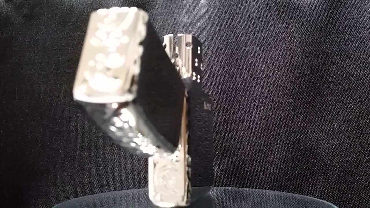 ZIPPO Lighter Armor 3-Sided Sculpture Platinum Arabesque Japan Limited Edition