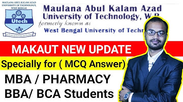 MAKAUT New Update || Best Website for MCQ Q& A || MBA /BBA/ BCA / PHARMACY Students (100% Common)