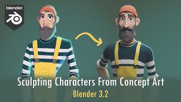 Sculpting a Character Head from Concept Art (Blender 3.2 Tutorial)