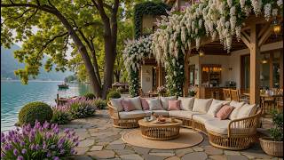 Dreamy Wisteria Patio Jazz 🌸 Smooth Jazz with Cozy Outdoor Seating for Study and Relaxation