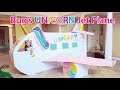 Bug's UNICORN Barbie Airplane Boxfort / Airport Pretend Play