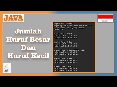 Video: Adakah huruf besar dan huruf kecil java?