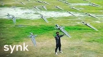 Flying Swords Over China | Gen-Z Inventor’s Gesture-Controlled Drone Swarm Breaks Internet | synk