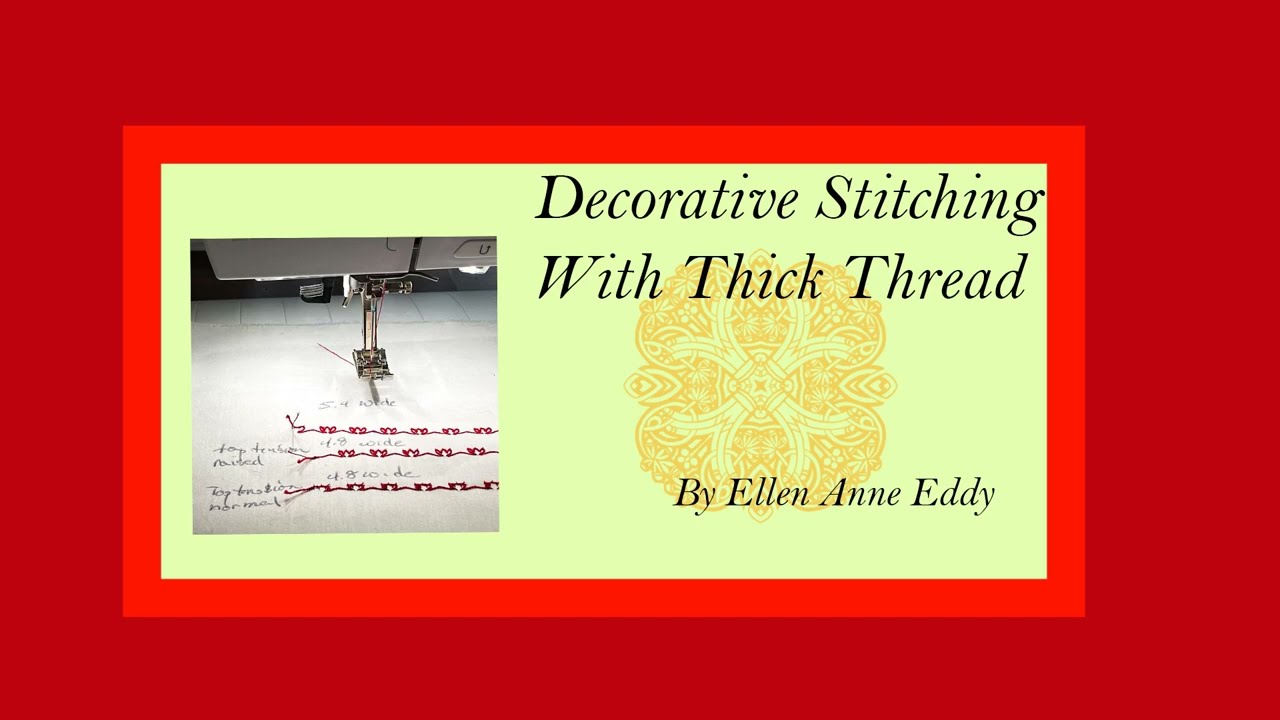 Decorative Stitching with thick thread 0 