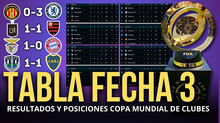 TABLA DE POSICIONES DEL MUNDIAL DE CLUBES 2025 FECHA 3 | CRUCES DE OCTAVOS CONFIRMADOS