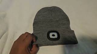 Beanie With Light That Is Rechargeable Light!  Just Perfect!