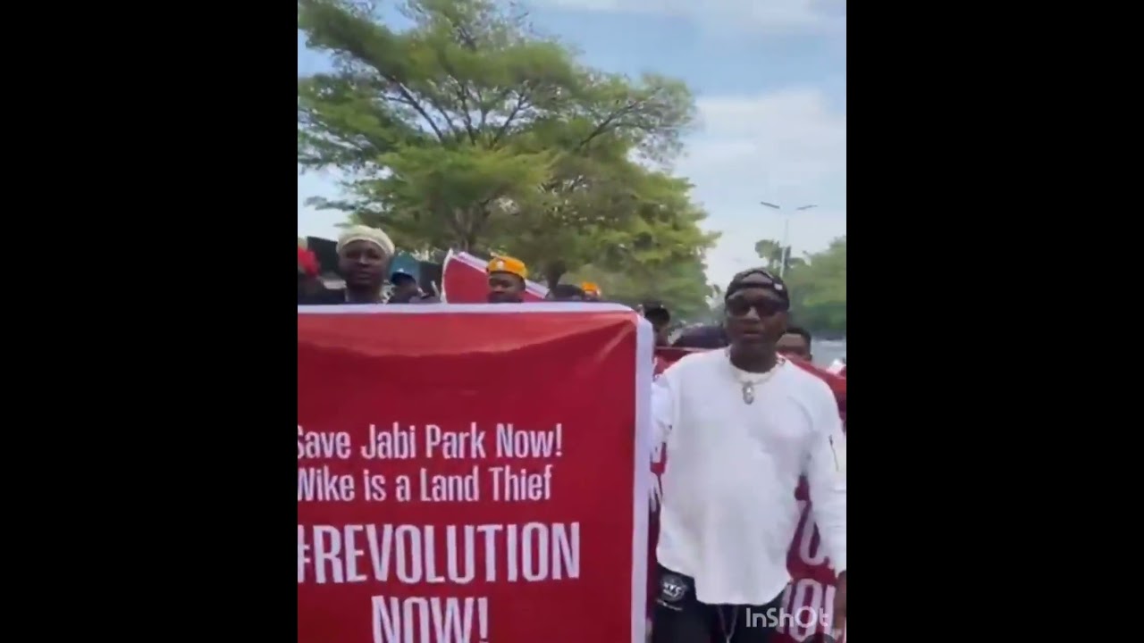Omoyele Sowore joins protest calling for protection of Jabi Lake