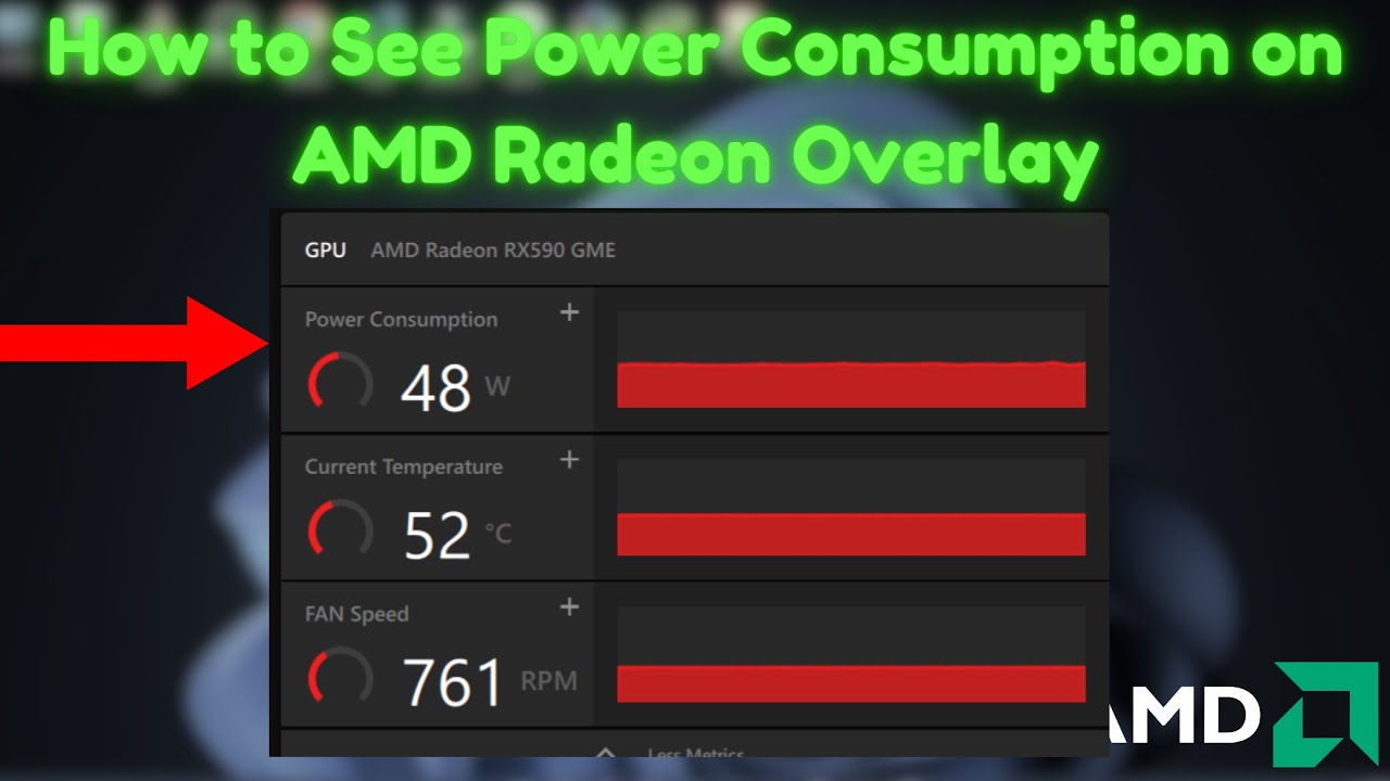 How to See Power Consumption on AMD Radeon Overlay - YouTube