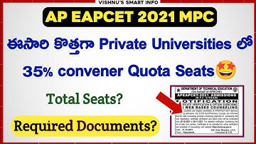 AP EAPCET 2021 MPC Counseling Process | Required Documents | Vishnu