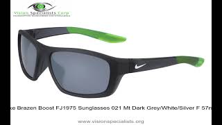 Nike Brazen Boost FJ1975 Sunglasses 021 Mt Dark Grey White Silver F 57mm