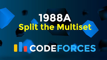 1988A | Split the Multiset | Codeforces Round 958 (Div. 2) | Math | Codeatic
