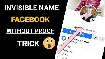How To Make Invisible Name On Facebook Profile 2020 Working 100%