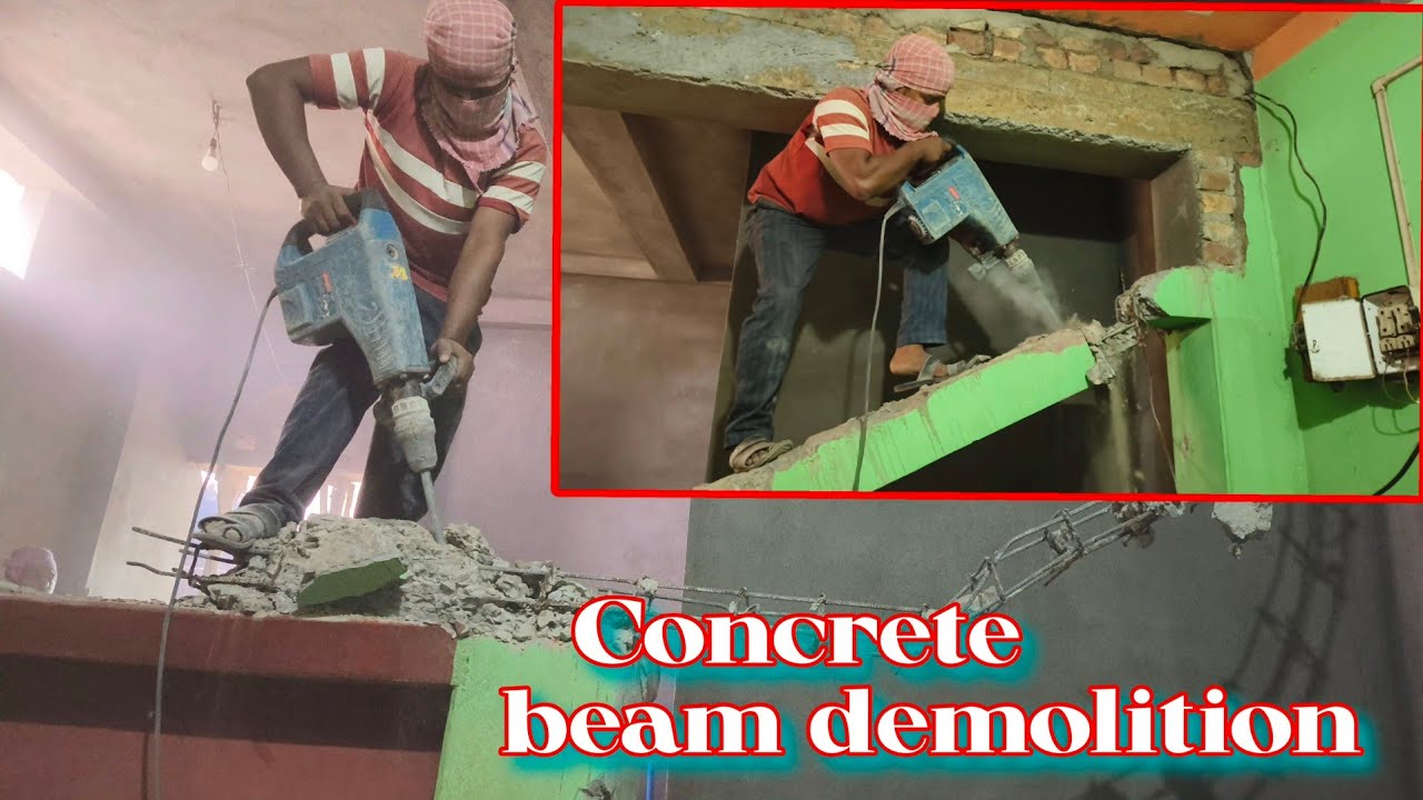 concrete beam demolition||11kg breaker machine|| best demolition hammer ...