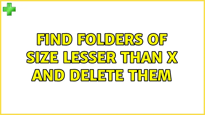 Ubuntu: Find folders of size lesser than x and delete them