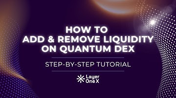 How to Add & Remove Liquidity on Quantum DeX | Full Tutorial (Step-by-Step Guide)