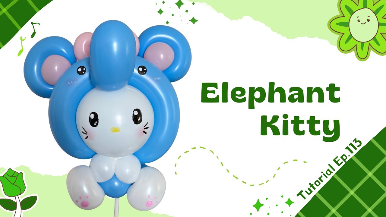 💙 How to make an Elephant Kitty | Sitting Pose | Step-by-step Tutorial