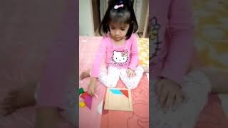 Zehra Batool Playing With Puzzle