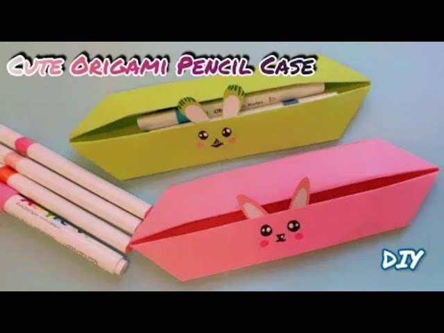 How to make a Beautiful Paper Pencil Case/DIY Paper Craft ideas 😊 class=