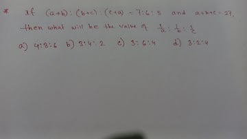 if (a+b) : (b+c) : (c+a)=7:6:5 and a+b+c=27 then find the value of 1/a : 1/b : 1/c