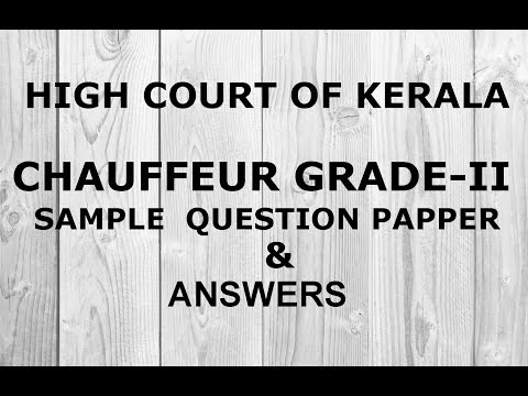 CHAUFFEUR GRADE II SAMPLE QUESTION ANSWER YouTube