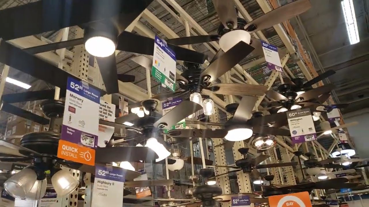Brief Video Tour of Home Depot Ceiling Fan Department