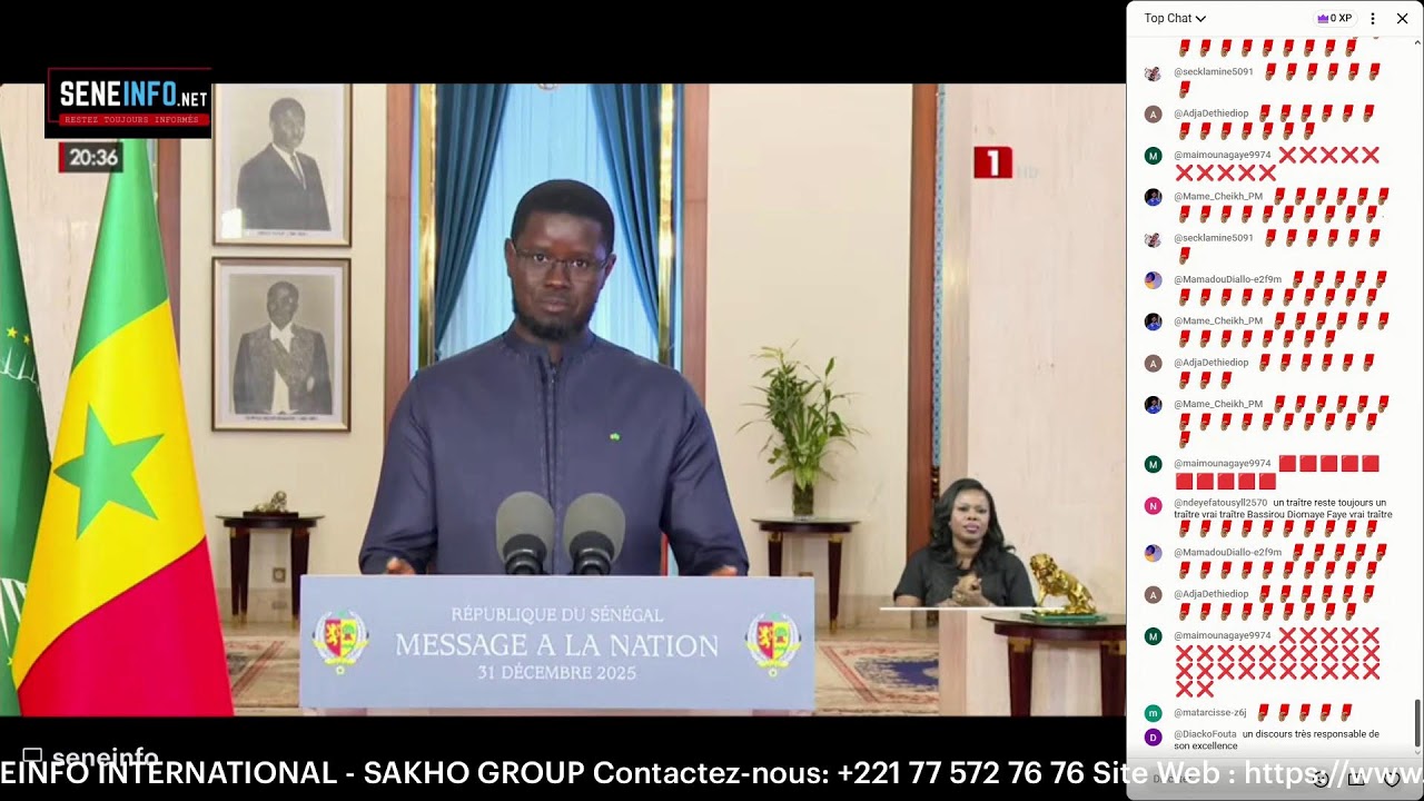 MESSAGE A LA NATION | SON EXCELLENCE BASSIROU DIOMAYE DIAKHAR FAYE -DECEMBRE 2025
