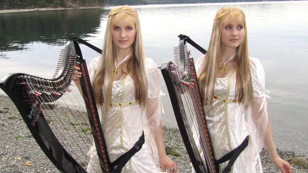 INTO THE WEST (Lord of the Rings) Harp Twins - Camille and Kennerly