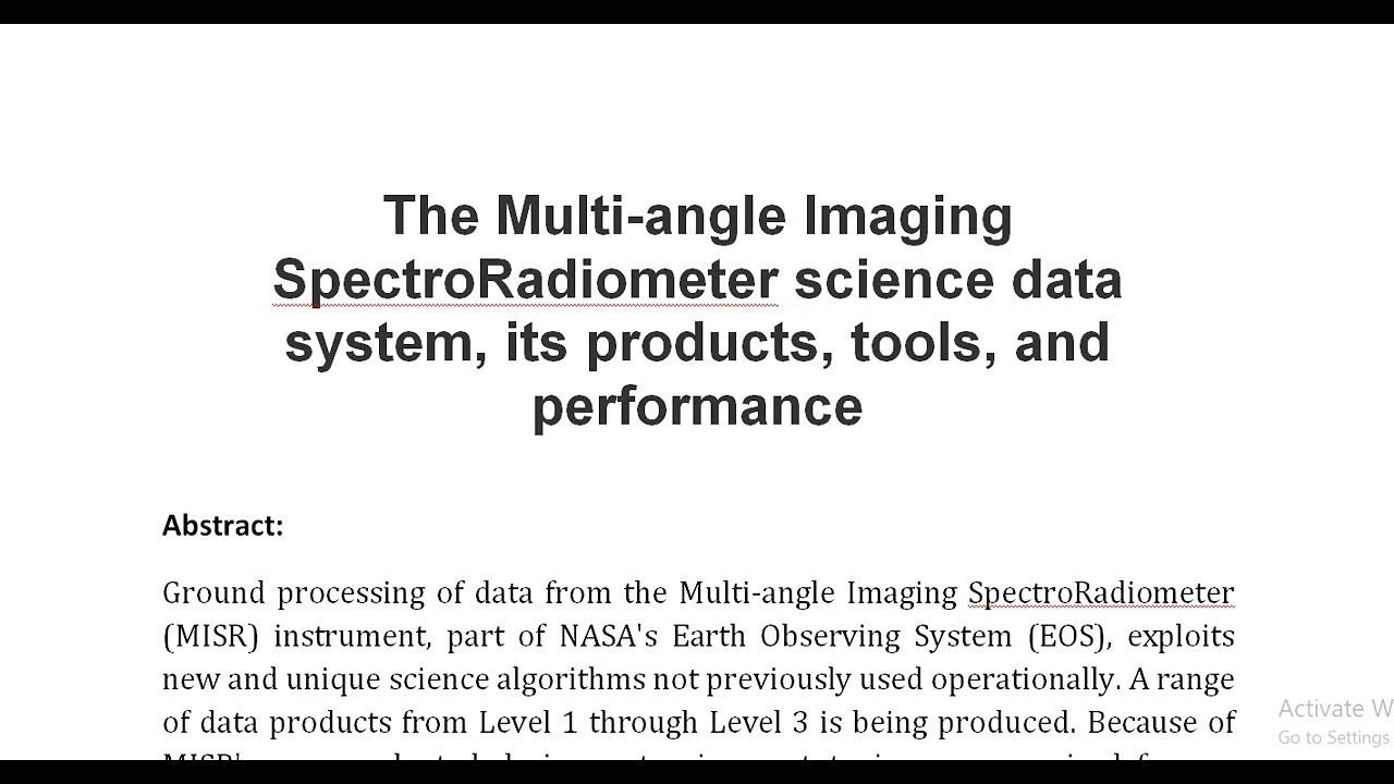 The Multi angle Imaging SpectroRadiometer science data system, its products, tools, and performance