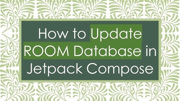 How to Update ROOM Database in Jetpack Compose