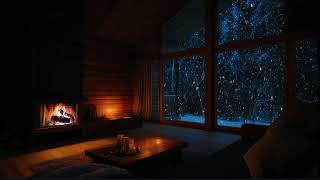 ❄️ Snow Falling Outside the Frosted Glass | Cozy Fireplace & Soft Piano for Sleep and Relaxation🔥 screenshot 5