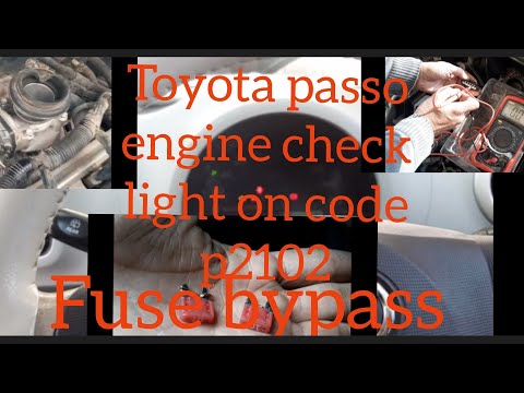 p2102 Throttle motor circuit (off) Toyota passo 2011 Engine check light on and Accelerator problem