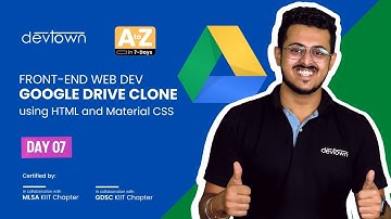 [LIVE] DAY 07 | Google Drive Clone using HTML and Material CSS | Front End Web Dev