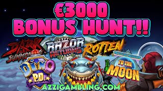 €3000 BONUS HUNT!! WHATS GOING ON?!😱🎰