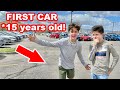 SHOPPING FOR OUR FIRST CAR AT 15 YEARS OLD! *DREAM CAR*