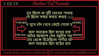 Kaal Sara Raat Chilo Sopner Raat By Baby Naznin 【Bangla Karaoke With Lyrics】480p